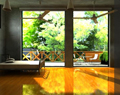 大きな窓の部屋からの脱出
